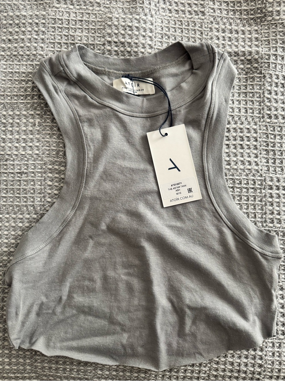 Grey Ribbed Tank Top